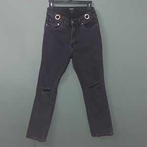 American Bazi LA Black Straight Leg Jeans Size Medium